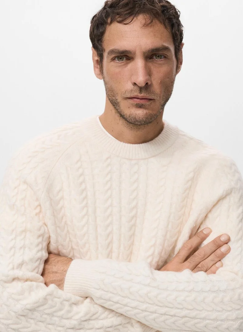 Mango Man  Braided knitted sweater for Men | Best Price UAE